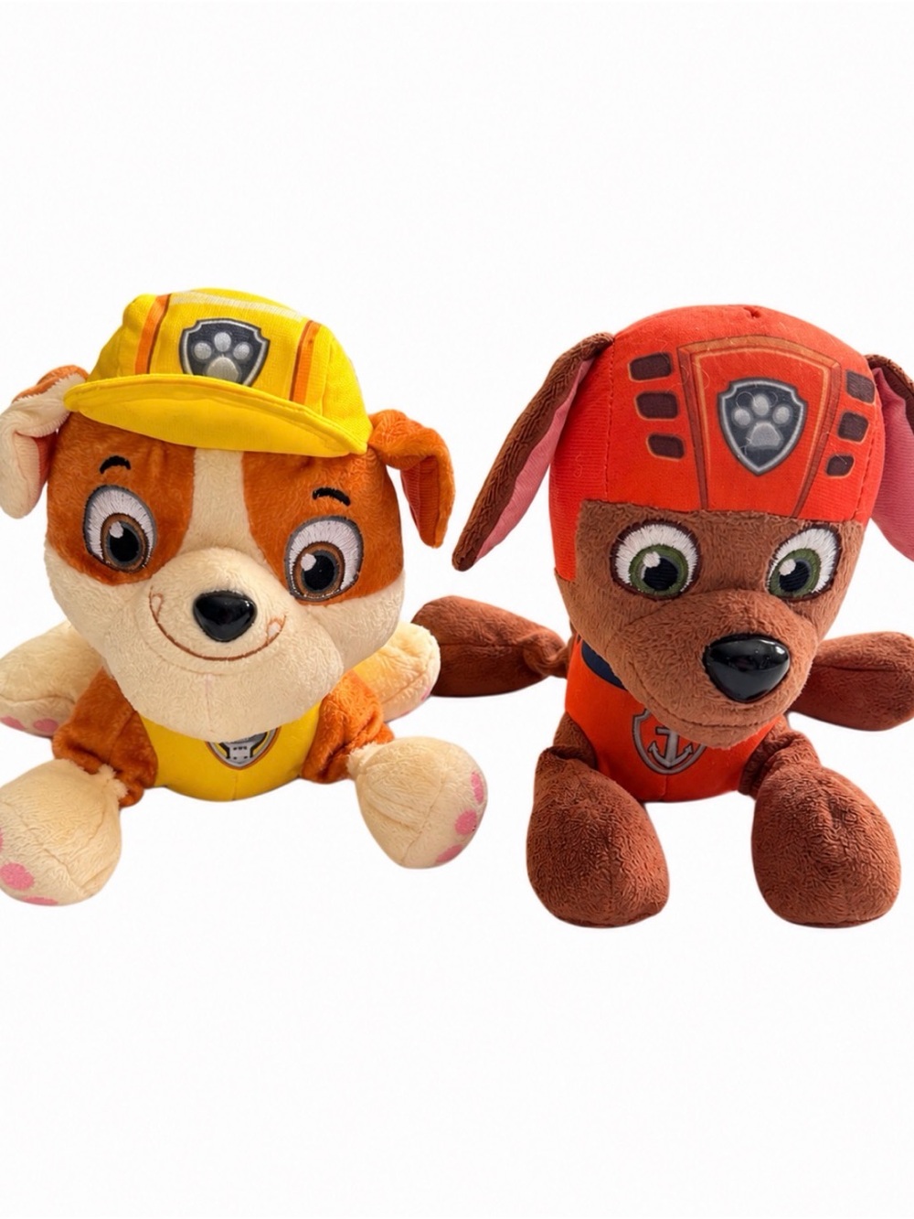 Paw Patrol Plush Set - Yellow Hat Pup & Red Helmet Pup